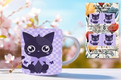 Adorable Watercolor Kitten Mug Wrap PNG Product Image 1