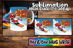 Radiant thoughts 11oz 15oz sublimation wrap, Funny Santa Product Image 1