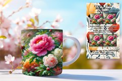 Trendy 11oz Mug Wrap Png Design , Flower Product Image 1