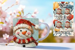 Christmas Mug Wrap Snowman Winter Design 11oz 15oz Product Image 1