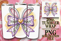 Radiant Love 20oz tumbler wrap, Easter Bow Product Image 1