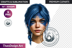 Fantasy Boreal Winter Girl Warrior &amp; Ice Queen Clipart Product Image 1