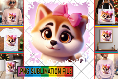 VIBRANT PNG Sublimation Gifts, 3D Dog Product Image 1