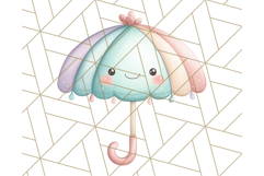 Kawaii Weather Clipart PNG, Cute Pastel Weather Icons Product Image 3