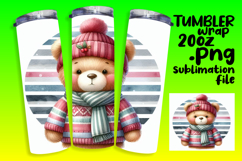 Creative Tumbler Wrap Template , Teddy Bear Product Image 1