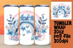 Artistic 20oz Tumbler Wrap with Rainbow Product Image 1
