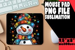 Enchanted Winter Snowman Mouse Pad PNG Product Image 1