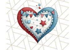 Patriotic Scandinavian Rainbow Clipart PNG, 4th Of July Png Product Image 3