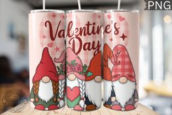 Valentine&#039;s Day Gnome Tumbler Wrap - High Quality 300 Dpi Product Image 1