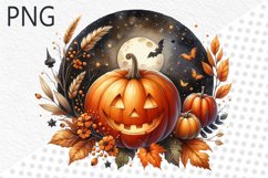 Halloween Pumpkins Sublimation - Clipart PNG Design Product Image 1