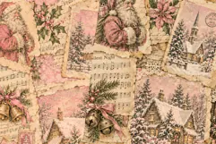 Pink Christmas Junk Journal Pages Product Image 4
