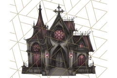 Gothic Halloween Clipart Dark Aesthetic PNG, Halloween Png Product Image 2