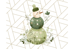 Patterned Snowman Silhouette PNG Clipart Product Image 3