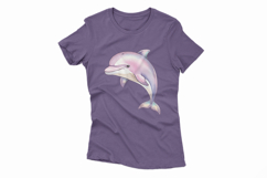 Cute Pink Dolphin Happy Marine Mammal Ocean PNG Summer Product Image 4