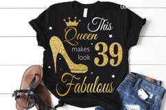39th birthday svg, Queen Birthday 39th Svg, 39th Birthday sv Product Image 2