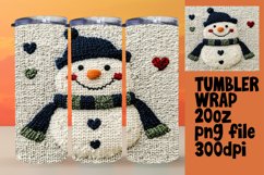 20oz Tumbler Artwork for Sublimation , Snowman Product Image 1