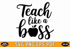 Teach like a Boss SVG | Quotes | SVG Cut files Product Image 1