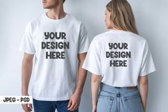 T-Shirt Mockup Couple Style Jpeg &amp; PSD Product Image 1