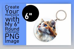 Joyful Kitty Lover Sublimation Circle Design Keychain Product Image 1