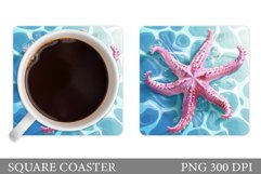 Starfish Coaster Sublimation. Starfish Sublimation Product Image 1