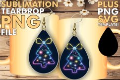 Radiant TEARDROP Earrings Gift Ideas, Neon Xmas Product Image 1