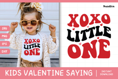 Kids Valentine's Day Quote SVG | XOXO Little One Product Image 1