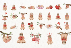 Valentine Sloth Clipart Product Image 6