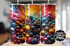 Colored Water Drops Tumbler Warp - Tumbler PNG Design Product Image 1