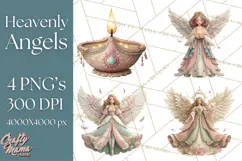 Heavenly Angel Clipart and Clip Art for Christian Christmas Product Image 1