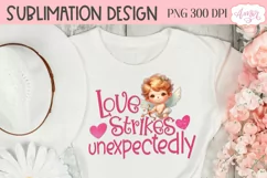 Love strikes PNG sublimation for Valentine's day Product Image 3