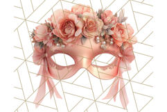 Vintage Garden Masquerade Floral Eye Mask PNG Clipart Product Image 3