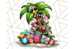 Summer Christmas Clipart PNG, Tropical Holiday Art Clip Art Product Image 3