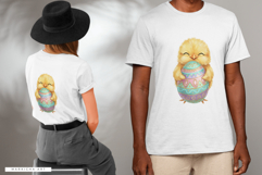 Watercolor Cute Easter Chick PNG Product Image 3