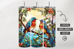 Robins Stained Glass Square Coaster - 4 Variation Product Image 1