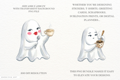 Ghost &amp; Coffee Clipart Product Image 2