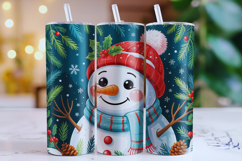 Christmas Snowman Tumbler Wrap | Christmas Wrap Product Image 1
