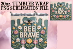 Radiant spirits 20oz tumbler wrap, Bee Quote Product Image 1