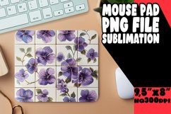 Tropical Flower Sublimation Mouse Pad Design PNG Product Image 1