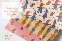 Wax Crayons Elf Workshop Seamless Patterns Product Image 7