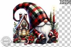 Christmas Gnome Sublimation - Clipart PNG Design Product Image 1