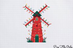 Cute Watercolor Christmas Farm Clipart PNG Product Image 1
