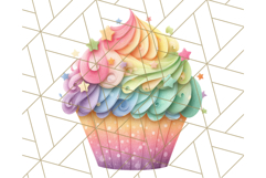 Paper Cupcake Clipart Layered Paper Scrapbook Collage Png Product Image 3