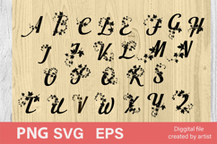 alphabet ivy svg, ivy svg, silhouette ivy svg Product Image 2