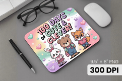 100 days of school Mouse Pad, Teacher PNG Sublimation Design Product Image 1