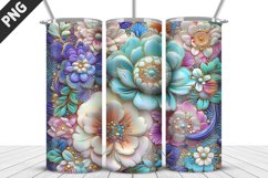 Flowers Tumbler Wrap | Sublimation Design | Tumbler PNG Product Image 1
