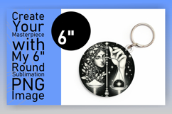 Sophisticated Round Design Keychain Art , Mystic Product Image 1