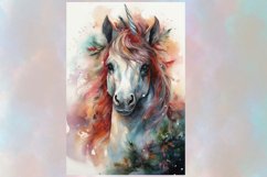 3 Fantasy Winter Unicorns Wall Art ,12x18 inch Product Image 2