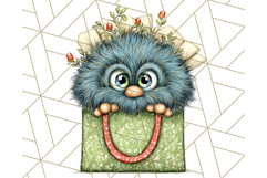 Christmas Monster Clipart, Funny Holiday Creature PNG Art Product Image 3