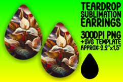 Cute Teardrop Earrings Design for Sublimation , USA Flag Product Image 1