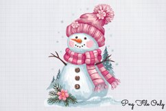 Retro Pink Christmas Sublimation Clipart PNG Product Image 1